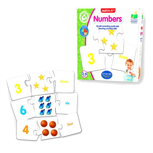The Learning Journey: Match It! - Numbers - Self-Correcting Number & Counting Puzzles, Multicolor (116432)