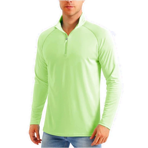 MAGCOMSEN Men's Long Sleeve Sun Shirts UPF 50+ Tees 1/4 Zip Up Fishing Running Rash Guard T-Shirts Outdoor Shirt