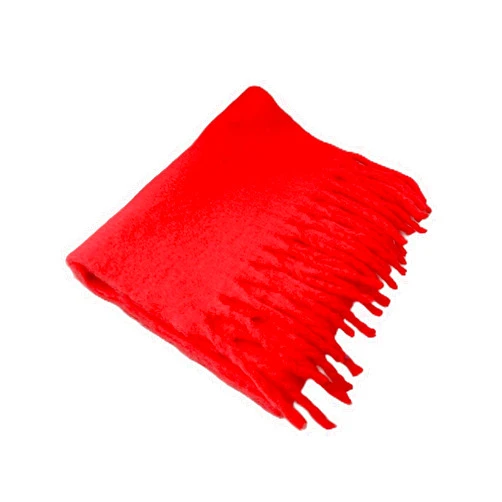 Yingluo-1986 Scarf Shawl Solid Color Soft Scarf, Thickened Warm Solid Color Scarf, Mohair Tassel Scarf Shawl Wrap Scarf