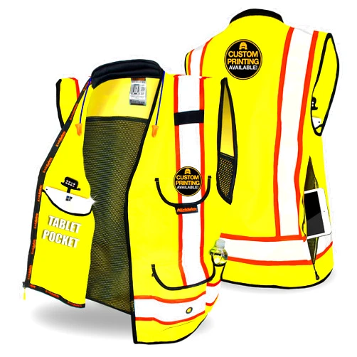 KwikSafety - Charlotte, NC - GODFATHER Class 2 Safety Vest [CUSHIONED COLLAR + TABLET POCKET] ANSI OSHA