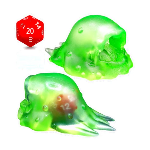 Galdor's Guild Slime Monster Gelatinous Cube Dice Jail | Squishy & See-Through | + Free Die | Prison Cage for Dungeon Parties | Miniature Accessories DND Gifts | Dungeon Masters, DMS & TTRPG Players Gaming