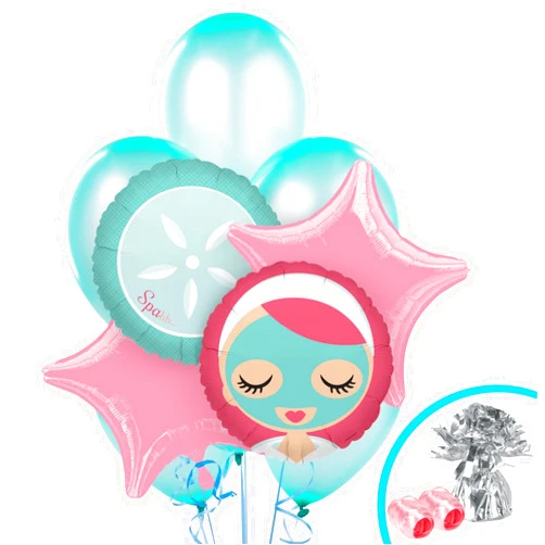 Birthday Express BirthdayExpress Little Spa Salon Makeover Party Balloon Bouquet, Multi-colored, One Size