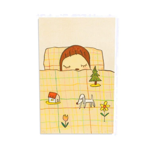 XINLI Yoshitomo Nara Posters for Room Contracted Cartoon Classic Painting Wall Art Poster Scroll Canvas Painting Picture Living Room Decor Home Framed/Unframed 08x12inch(20x30cm)
