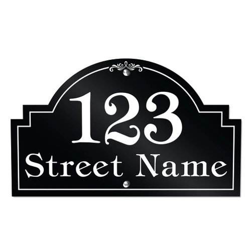 Brd Gifts House Address Sign - 20 Colors, 5 Fonts, 15 Font Colors & 2 Sizes - Personalized Address Signs for Houses, Custom House Address Plaque - ACM Material, Arched