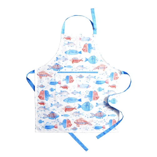 Maison d' Hermine Apron 100% Cotton 1 Piece Adjustable Neck Strap Apron with Center Pocket for Home, Kitchen - Spring/Summer