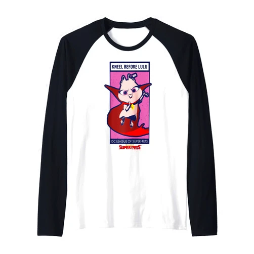 DC League Of Super-Pets Kneel Before Lulu Poster Raglan Baseball Tee