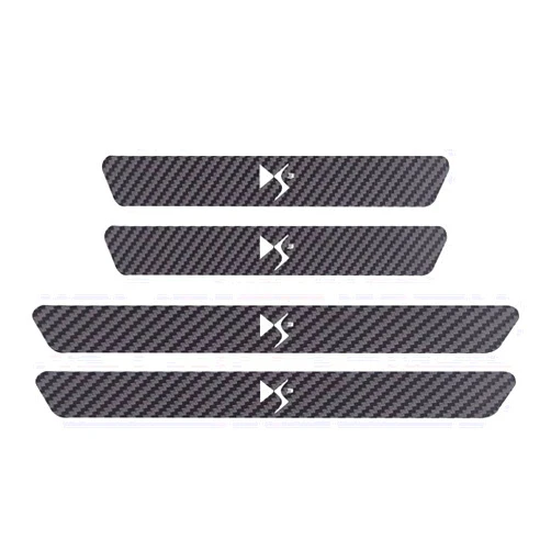 HMMZF 4 Pcs Car Door Entry Guard for 2019 DS 3 Crossback, Car Kick Plates Self-Adhesive Sill Protector Pedal Kit Automotive Interior Accessories