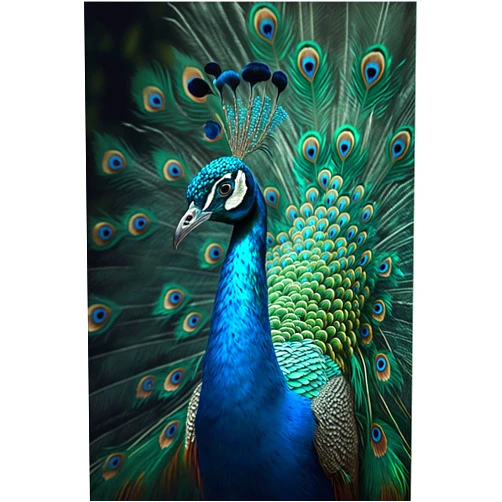 UBEH 1000 Piece Green Peacock Wooden Jigsaw Puzzle, Challenging and Fun Activity - Interesting and Warm Art Adult Puzzles - Modern Home Decor Ideal Gift