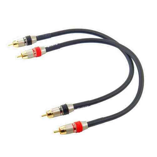 WJSTN RCA to RCA Audio Cable Subwoofer Cable, Digital Coaxial Audio Cable RCA Male to RCA Male Dual Shielded Wire -Black 2pack (1FT)