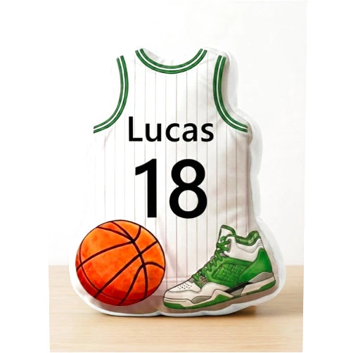 Springcos Personalized Basketball Jersey Pillow with Number Sports Pillows for Basketball Lovers Gifts Senior Night Gift