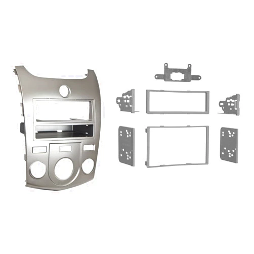 Metra Electronics 99-7338S Kia Forte 2010-Up Installation Dash Kit for Double DIN/ISO Radios, Silver