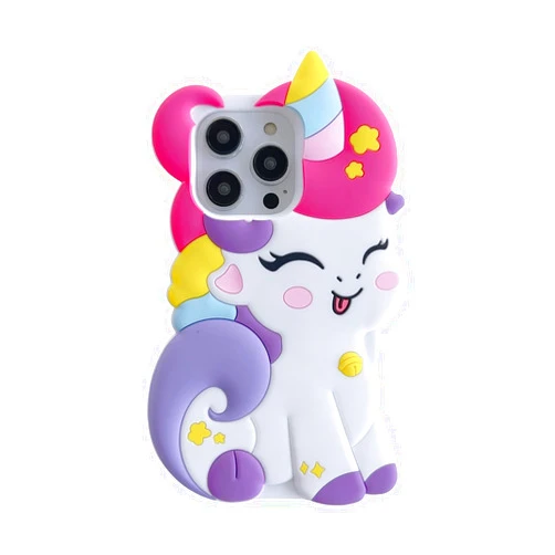 Wifantien 3D Cute Unicorn Soft Case for iPhone 12/iPhone 12 Pro 6.1 inch,3D Cute Cartoon Kawaii Fashion Character Unicorn Horse Shape Kids Girls Women Soft Silicone Case for iPhone 12/12 Pro Unicorn