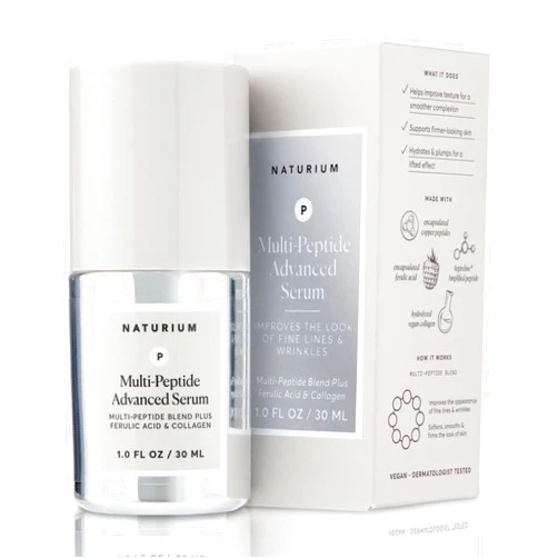 Naturium Multi-Peptide Advanced Serum, Firming & Smoothing Face Serum for Fine Lines & Wrinkles with Advanced Multi-Peptide Blend, 1 oz