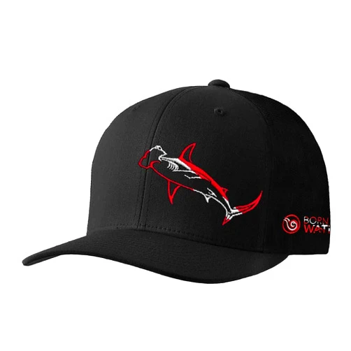 Born of Water Hammerhead Shark Hat: Scuba Diving Fitted Cap