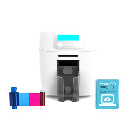 ID Zone Magicard 300 ID Card Printer Bundle (Dual-Sided, Printer + Ribbon)