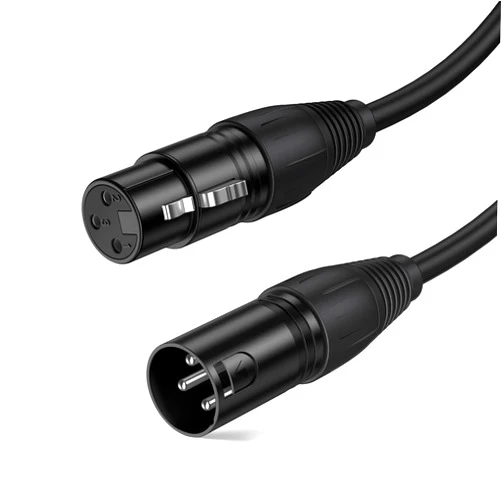 CableCreation XLR Cable, 10FT 3PIN XLR Male to Female Balanced Microphone Cable for Recording Applications,Mixers,Speaker Systems,DMX Lights.Black