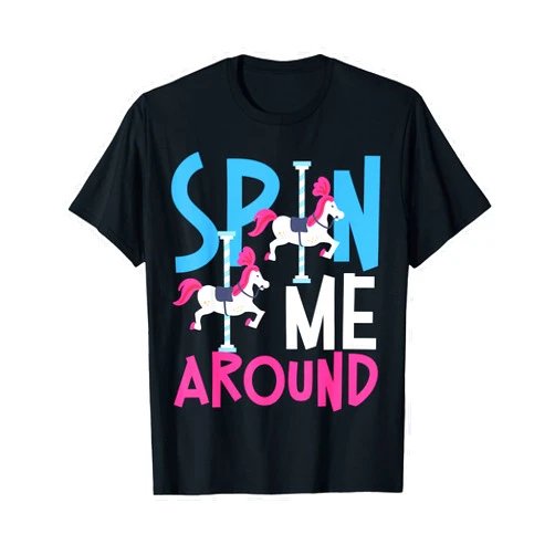 County Fair And State Fair Designs for Kids County Fair: Spin Me Around Carousel Design T-Shirt