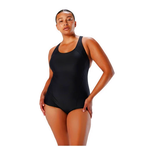 speedo Women's Swimsuit One Piece PowerFlex Princess Seam Ultraback Conservative Cut