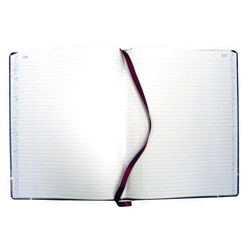 Boorum & Pease 38300R Record/Account Book, Record Rule, Black/Red, 300 Pages, 9 5/8 x 7 5/8