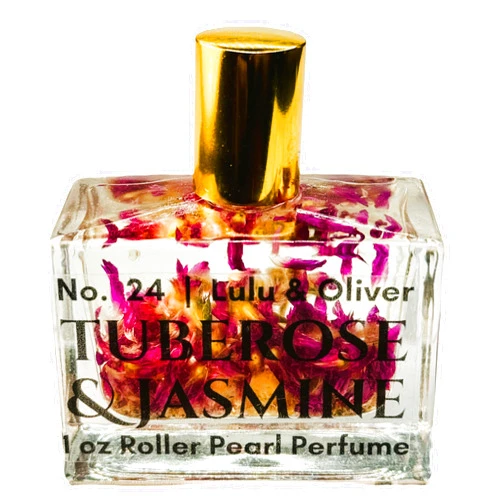 LuLu & Oliver Tuberose Jasmine Organic Perfume Rollerball, Designer oil, essential oil, alcohol free, long lasting fragrance, popular perfume, vegan