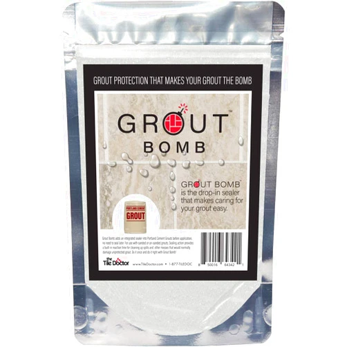 The Tile Doctor Grout Bomb - Advanced Blend for Sanded and Un-Sanded Grout, High Performance Grout Sealer for Bathroom Tiles and Shower, Compatible with Concrete Sealer Outdoor and Indoor Use, 100g