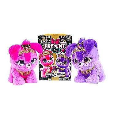 Present Pets, Princess Puppy Interactive Plush Toy with Over 100 Sounds and Actions (Style May Vary), Kids Toys for Girls Ages 5 and up Sparkle Princess (New)