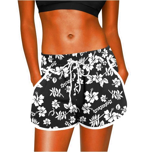 For G and PL Women Summer Floral Beach Boardshorts with Pockets Swim Trunks