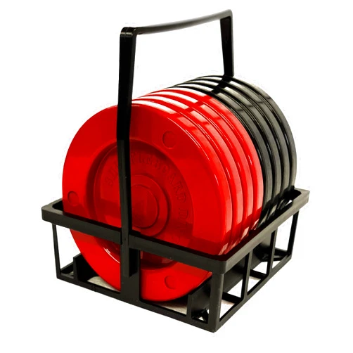 Allen R. Shuffleboard Co., Inc. Allen Shuffleboard Recreation Discs (Red & Black) with Disc Carrier