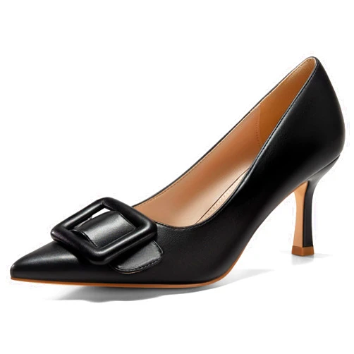 Coutgo Women's Closed Pointed Toe Pumps Stiletto High Heels Wedding Party Dress Shoes