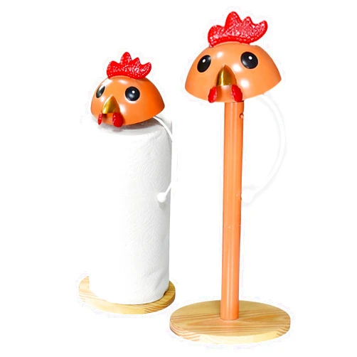 WDLFCGC Rooster Paper Towel Holder,Metal Rooster Kitchen Decor Farmhouse Paper Towel Holder,Kitchen Table Countertop Paper Towel Holders(Rooster)