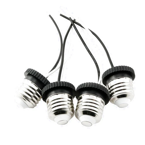 BLLNDX E26 Socket Adapter BLLNDX 4PCS Medium Edison E26 Base Ceiling LED Retrofit Power Adapter Bulb Socket with 15cm Wire E26 Base Pigtail Socket
