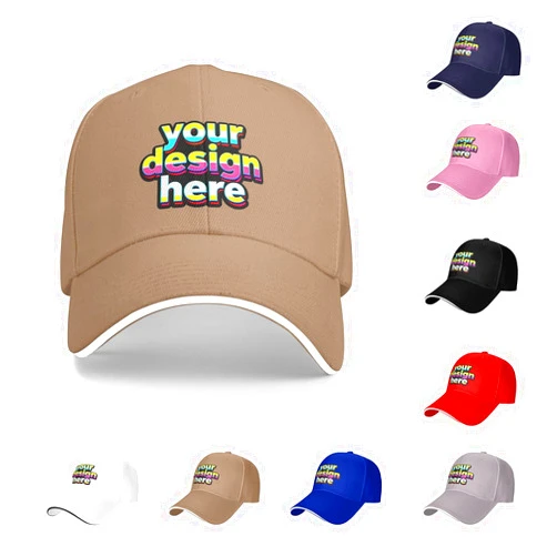 Custom Hats for Men Women - Personalized Baseball/Trucker Cap (Add Text/Image/Photo)