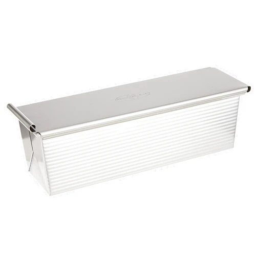 USA Pan Bakeware Pullman Loaf Pan with Cover, 13 x 4 inch, Nonstick & Quick Release Coating, Made in the USA from Aluminized Steel