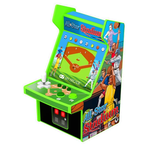 My Arcade All Star Stadium Micro Player- Fully Portable Mini Arcade Machine with 307 Retro Games, 2.75