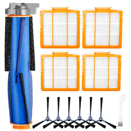 Dhoua Replacement Parts for Shark AV2511AE AV2501AE RV2502AE AV2501S RV2610WA RV2610WD AI Robot Vacuum with Main Roller Brush Filters Foam Side Brushes