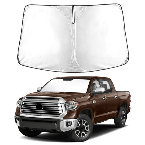 EcoNour Windshield Sunshade Compatible for Toyota Tundra 2007-2019 2020 2021, Sun Visor for Front Windshield & Window Sun Shade Cover, UV Heat Blocker & Protector, Car Accessories
