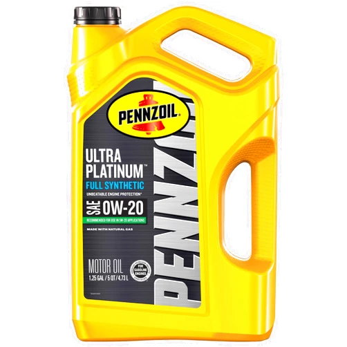 Pennzoil Ultra Platinum Full Synthetic 0W-20 Motor Oil, 5 Quart