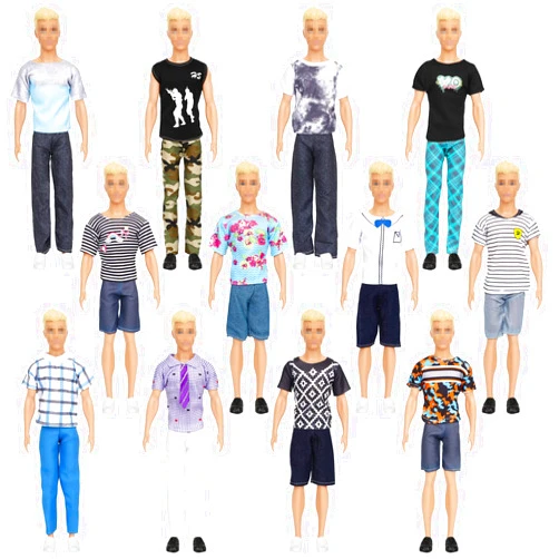 SOTOGO 32 Pieces Doll Clothes and Accessories for 12 Inch Boy Doll Include 12 Sets Doll Clothes/Casual Clothes/Outdoor Outfits and 4 Pairs of Shoes