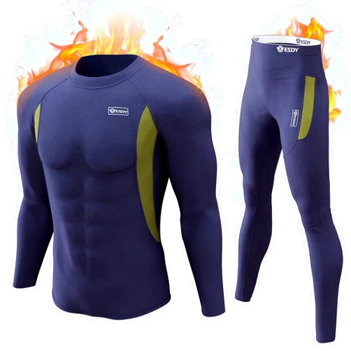 romision Thermal Underwear for Men Long Johns Fleece Lined Hunting Gear Bottom Top Set Base Layer for Cold Weather XS-4XL