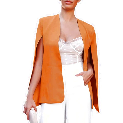 Lolvmvchi Women Fashion Multipurpose Loose Short Shawl Trench Outwear Coat Cape Jacket Zip Warm Up