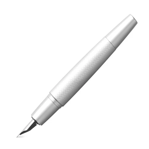 Faber-Castell E-motion B Fountain Pen - Pure Silver