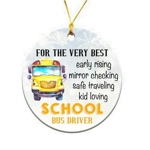 MEDROC Bus Driver Christmas Ornament - 2024 Ceramic 3