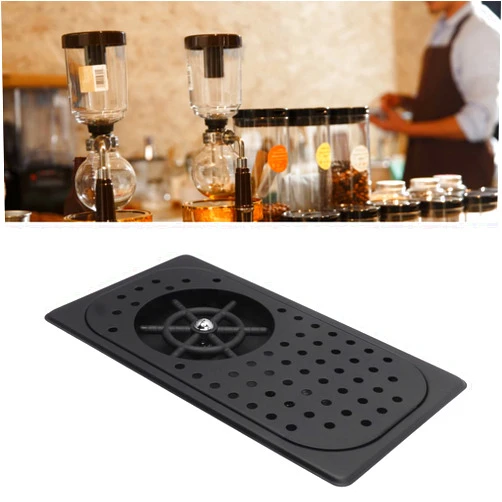 Fdit Rinser, Embedded Glass Sink Rinser High Pressure Washing Easy To Install 304 Stainless Steel Multi Angle Flushing with Drip Tray for Bar (Black A)