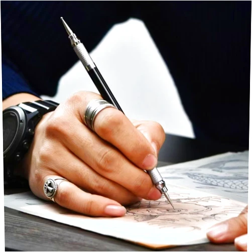 Citian Dual Tipped Leather Craft Stylus with 8 Replaceable Ballpoint Heads (0.6-3mm), for Embossing, Carving & Modeling, Spoon & Pen Ends