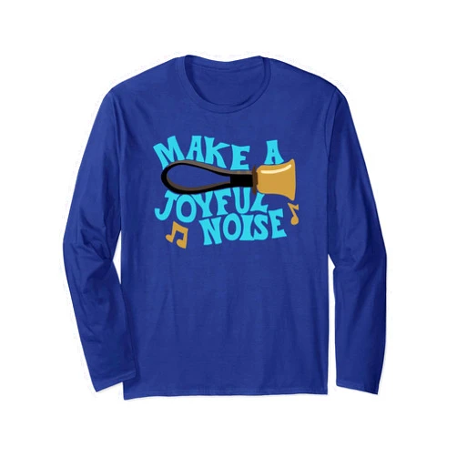 ADC Handbell Players Gear and Gifts For Handbell Choir Ringers Make A Joyful Noise Graphic Long Sleeve T-Shirt