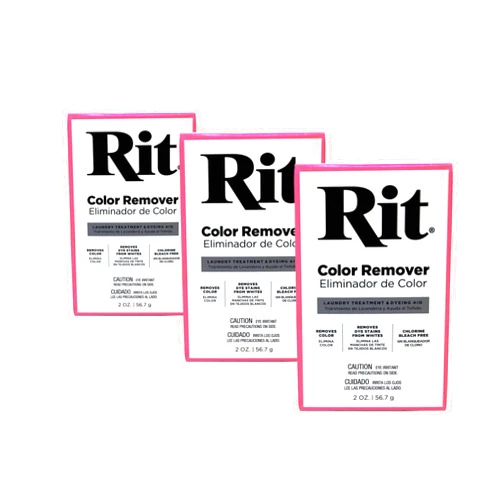 Rit Dye Laundry Treatment Color Remover Powder, 2 oz, 3-Pack