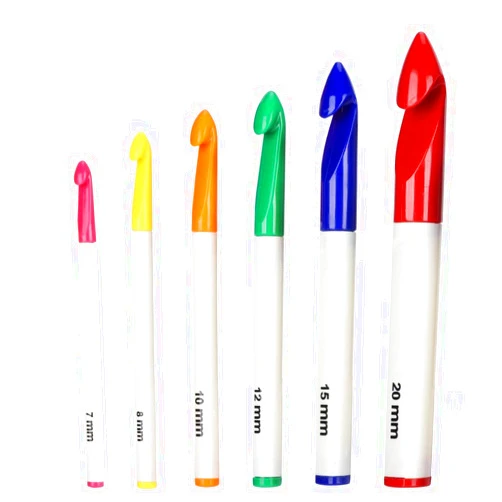 Lewhoo Huge Crochet Hooks Set 20mm~7mm, 6pcs Big Size Crochet Hooks for Chunky Yarn
