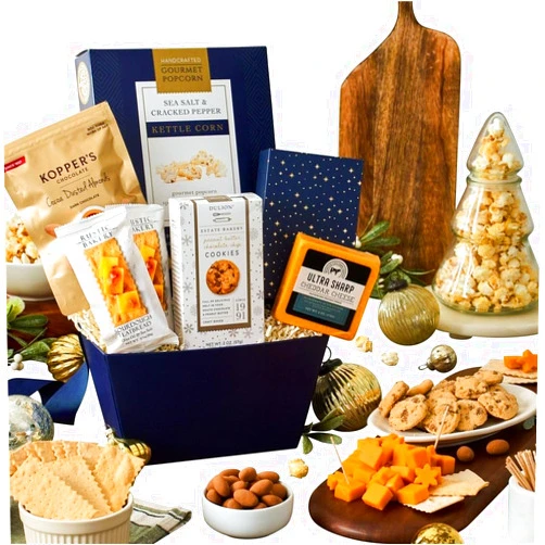 GourmetGiftBaskets.com Winter Wonderland Holiday Basket Gift of Holiday Foods by GourmetGiftBaskets.com