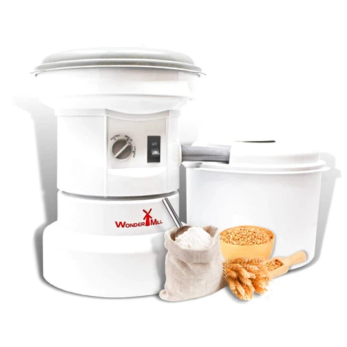 WONDERMILL Powerful High Speed Electric Grain Mill Grinder for Healthy Gluten-Free Flours - Grain Grinder Mill, Wheat Grinder, Flour Mill Machine and Flour Mill Grinder for Home and Professional Use - Wondermill
