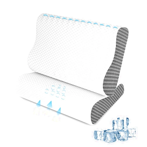 SUFOR Cooling Pillows Queen Size Set of 2, Memory Foam Bed Pillows for Sleeping, Ergonomic Cervical Pillow for Neck and Shoulder Pain Relief, with Pillowcase（Grey）